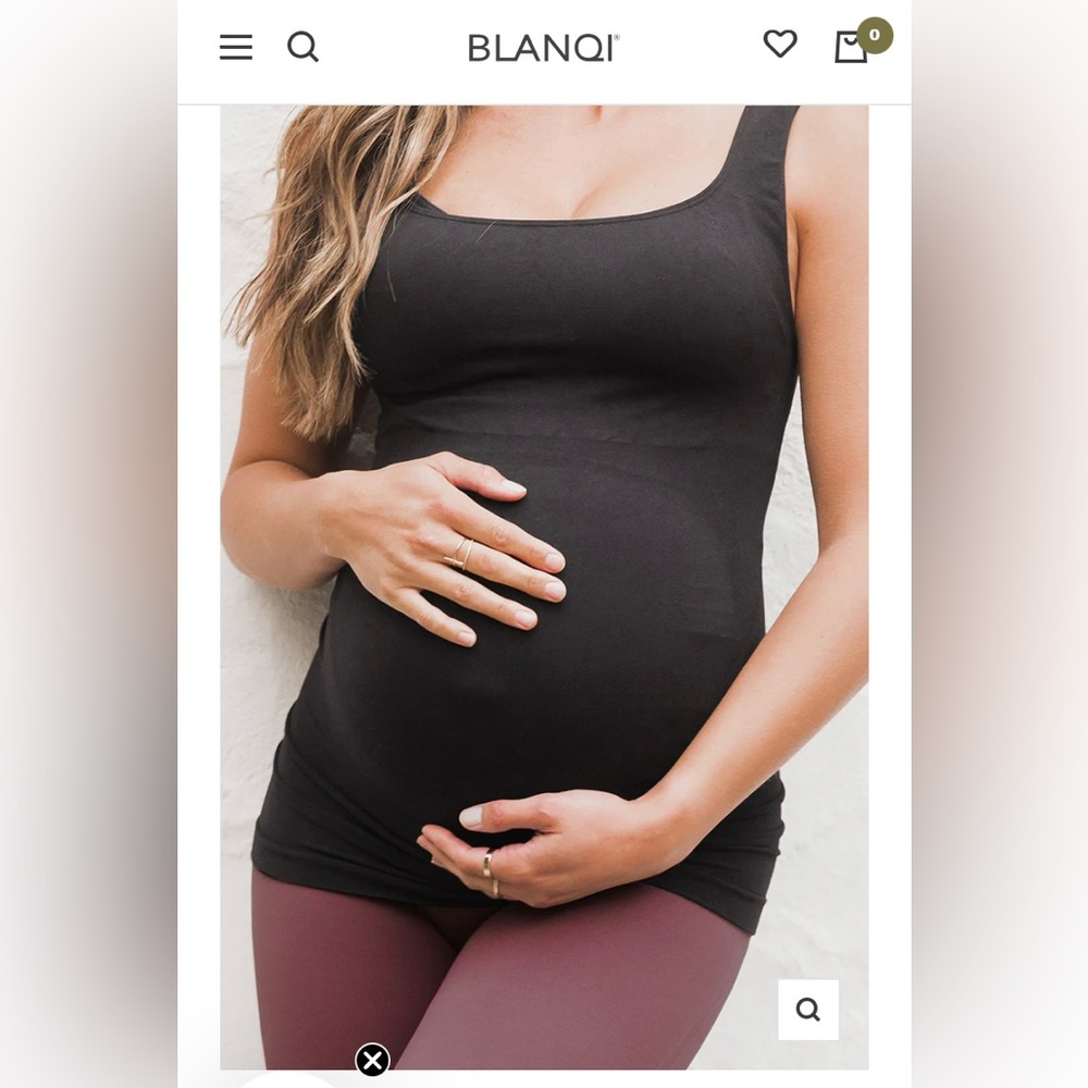 Blanqi black maternity support tank